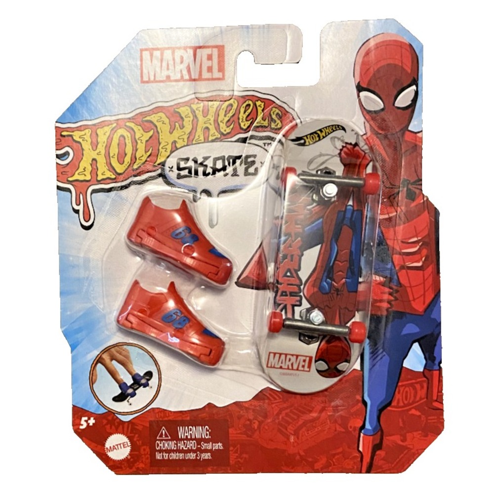 SPIDER-MAN Hot‎ Wheels Mattel Marvel Spiderman Skate Finger Skateboard
